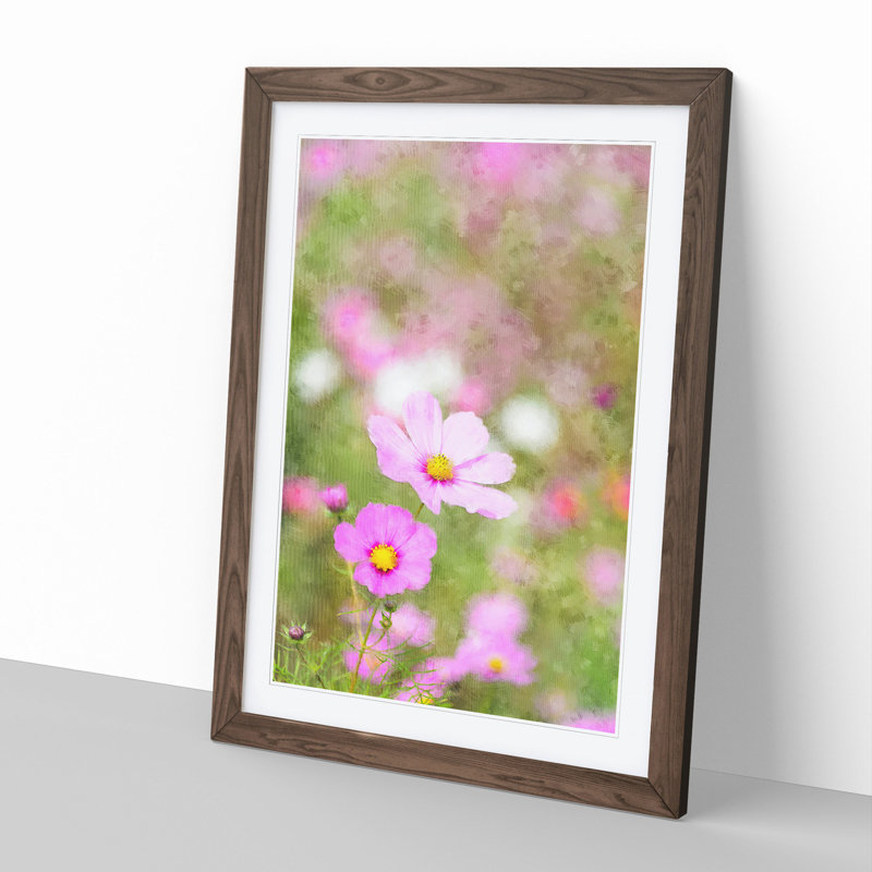 Spring Purple Flowers - Picture Frame Graphic Art, Walnut, 36cm H x 27cm W x 2cm D