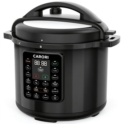 8Qt Silver Electric Pressure Cooker, 12-in-1 Multi Cooker, Stainless Steel Pot, Safe Venting & Recipe Book