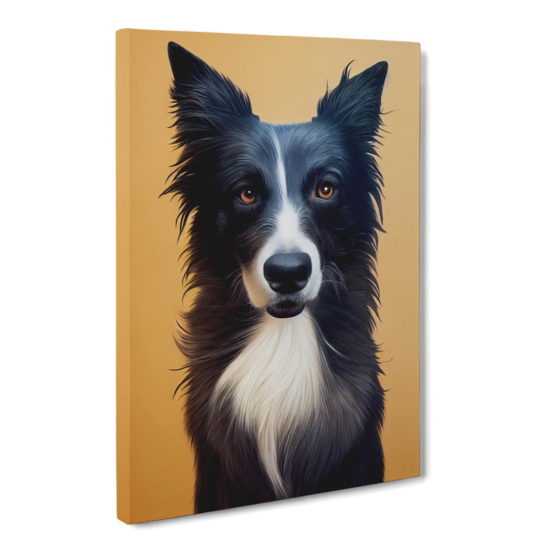 Border Collie Avant Garde - Wrapped Canvas, 50cm H x 35cm W x 3cm D