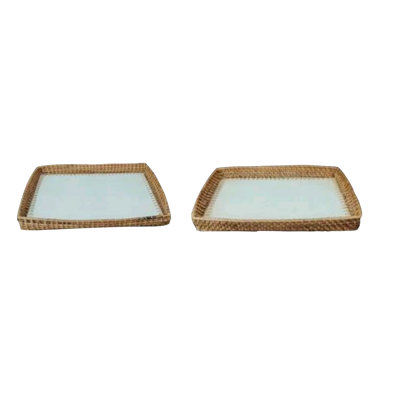 Adelisa Wicker Tray - Set of 2