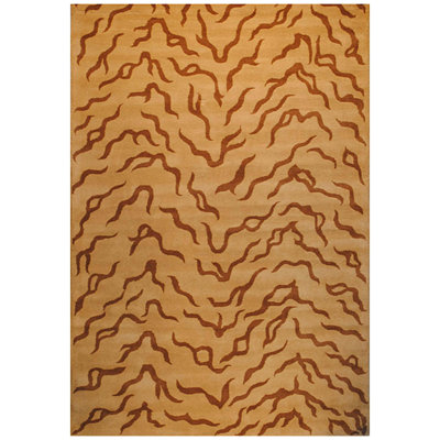Tapis beige / brun touffeté à la main Indo