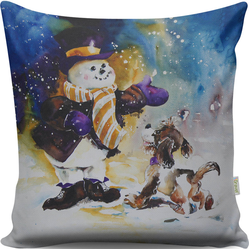 Coussin lavable de qualité supérieure, 17,0 x 17,0 pouces, 50% coton / 50% polyester, rembourrage en silicone, fermeture à glissière dissimulée | Doux, confortable et repassable | Parfait pour la décoration intérieure, le salon et la chambre à cou