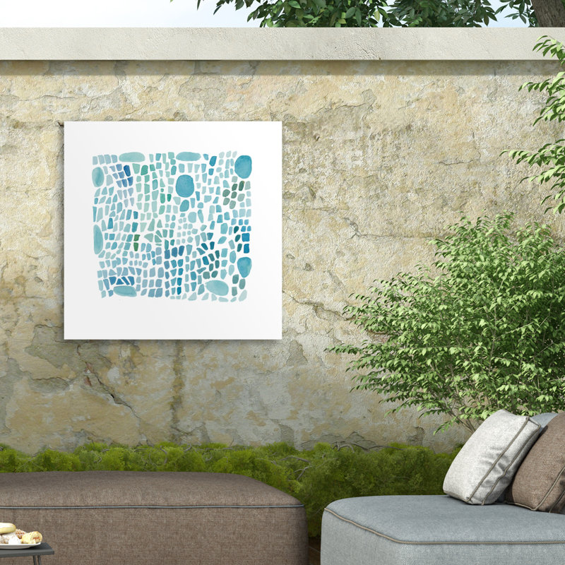 Verre de mer bolologien sur toile, H 24 po x l 24 po