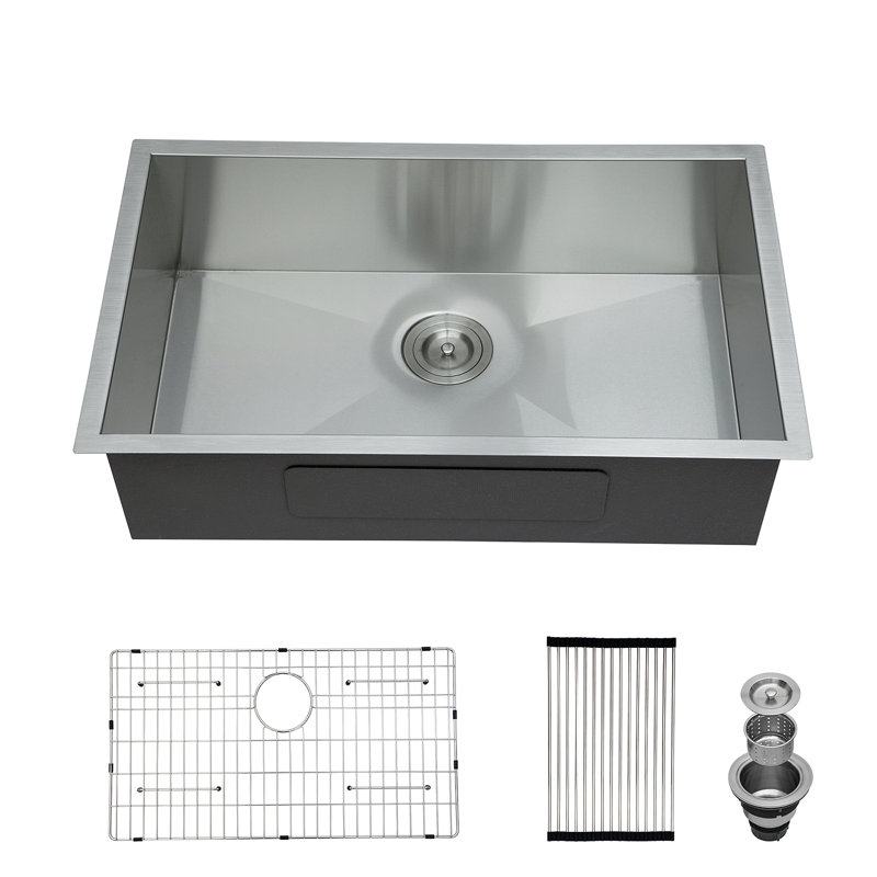 Évier de cuisine encastrable 30 po - évier de cuisine encastrable 30 po x 18 po x 9 po en acier inoxydable profond de calibre 16