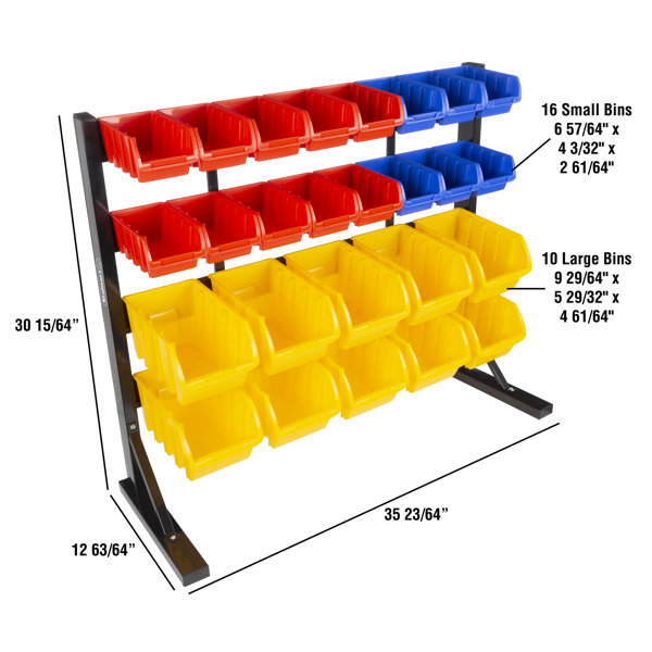 Stalwart Storage Rack Organizer Plastic Craft Case & Reviews