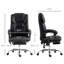 Chaises de bureau réglables noires de 26,4 po x 25,6 po x 48,4 po avec siège pivotant et inclinable