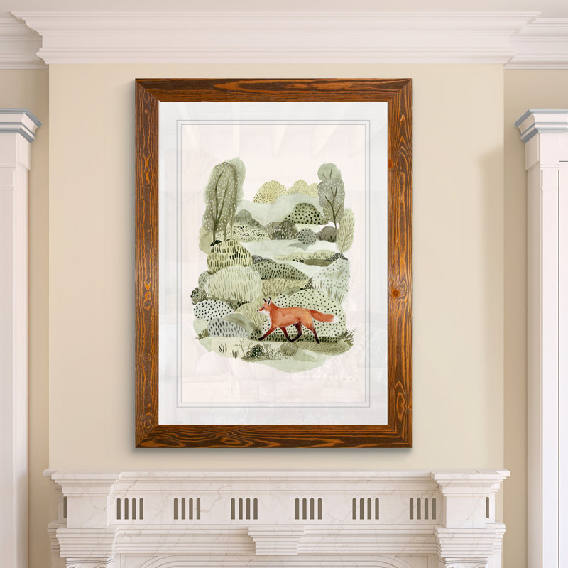 « fox glen ii »-cadre photo imprimé sur papier, Encadré imprimé érable, H 28 po x l 38 po x 1,25 po
