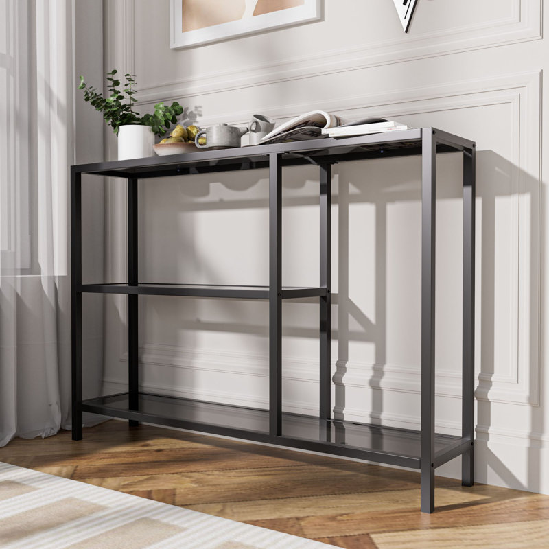 Azuolas 40"W × 29"H Console Table, Black