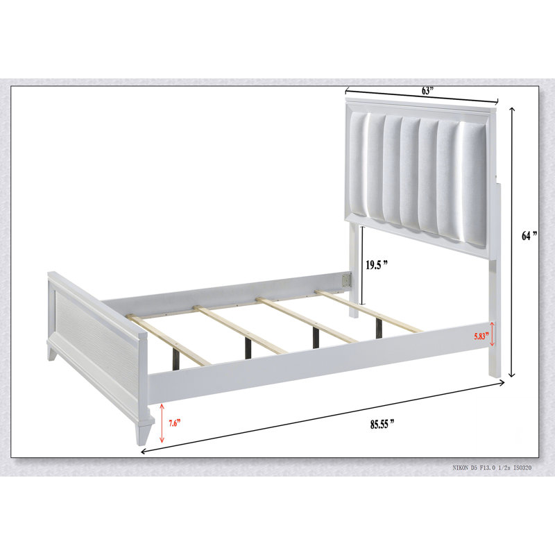 Lit à panneau tapissier 1pc