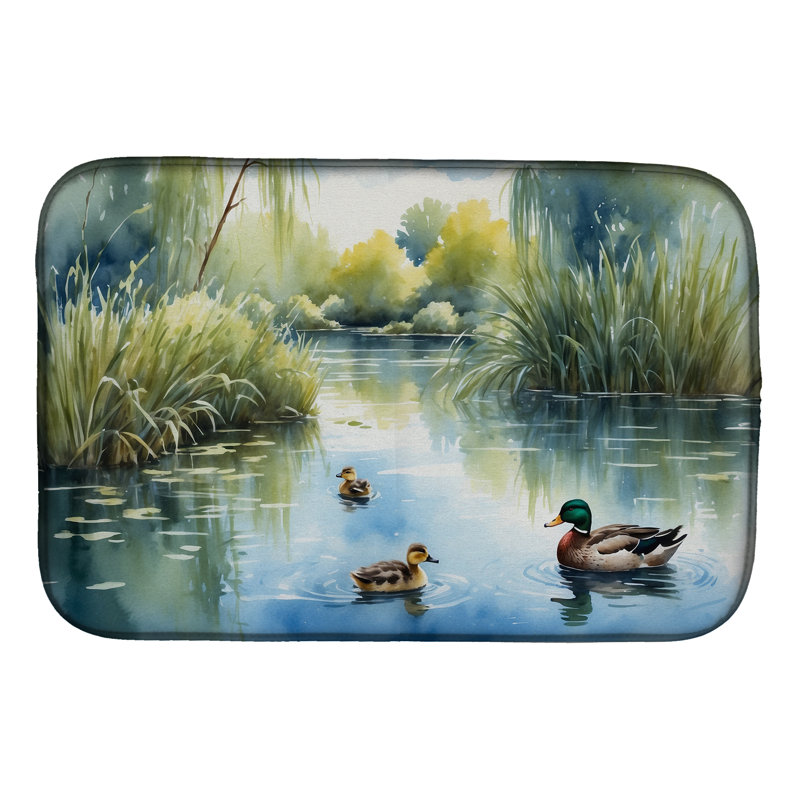 Ducks by the Pond Dish Drying Mat