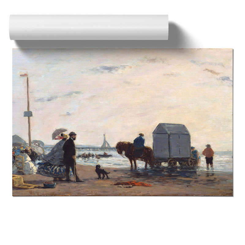 Beach At Trouville Vol.5 by Eugene Boudin - No Frame Print, 30cm H x 42cm W x 0.1cm D
