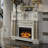 59 Inch Classical Electric Fireplace, Carved, Remote-1321317277