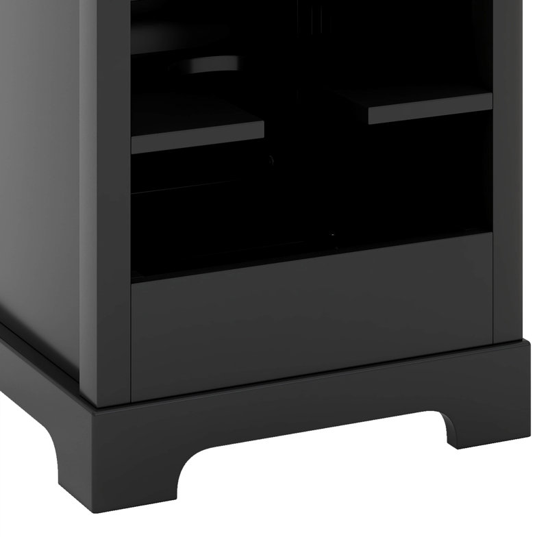 Meuble-lavabo 20 po avec lavabo 20 po, support de rangement et tablette réglable, Noir
