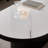 Simple oval microcrystalline stone coffee table
