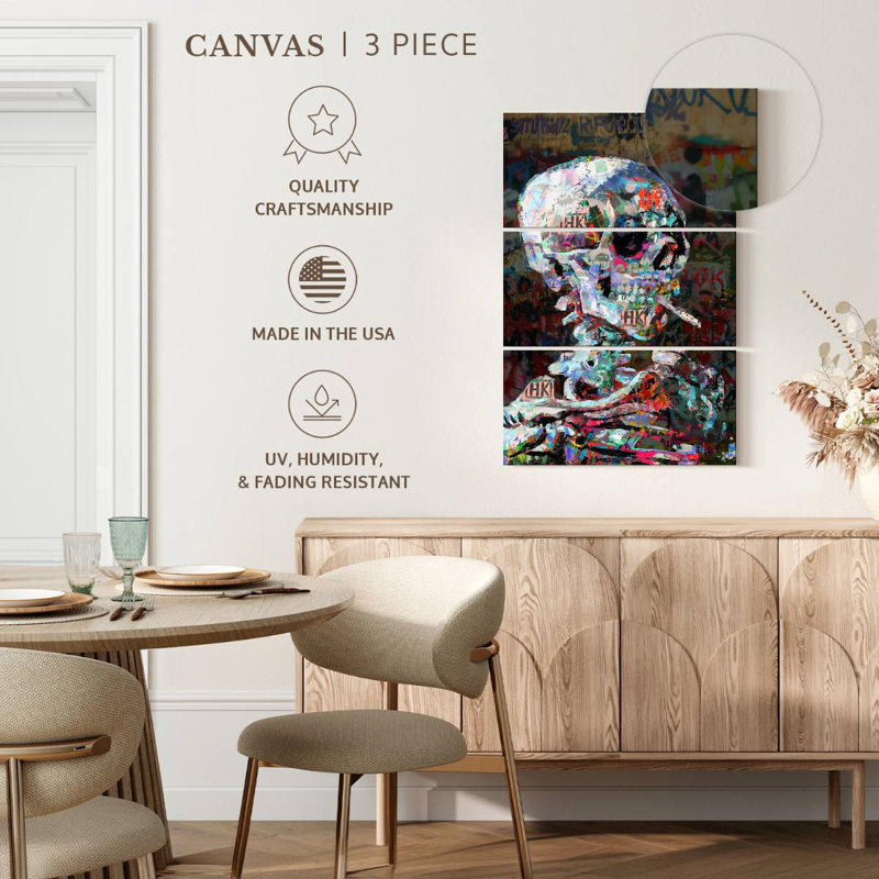 Kerner Skull Heavy Graffiti, 32" H x 20" W