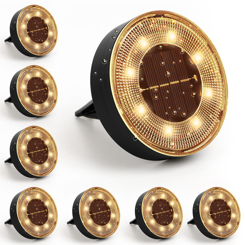 Solar Powered Integrated LED Well Light Kit Pack, Bronze