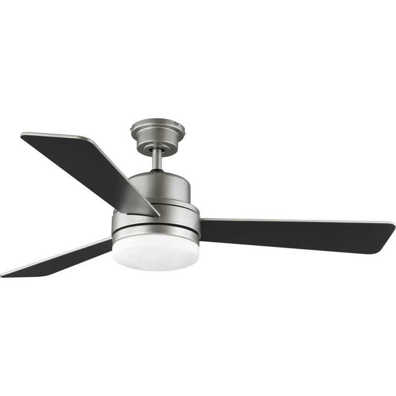 Ventilateur de plafond 3 pales 44 po Trevina II, ensemble d'éclairage inclus, Nickel peint