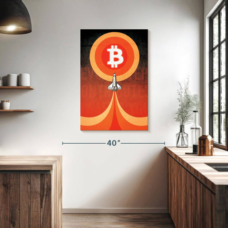 Oberle Bitcoin To The Moon, 39" H x 26" W