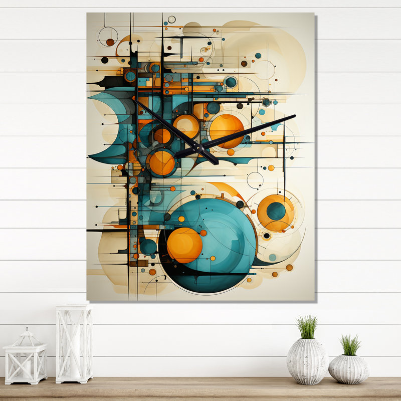 Horloge murale Teal, H 28 po x l 12 po x P 1 po