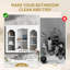 Armoire à pharmacie murale, armoire de salle de bain murale avec 2 portes en verre, armoire de rangement encastrée au-dessus de la toilette avec rangement, blanc