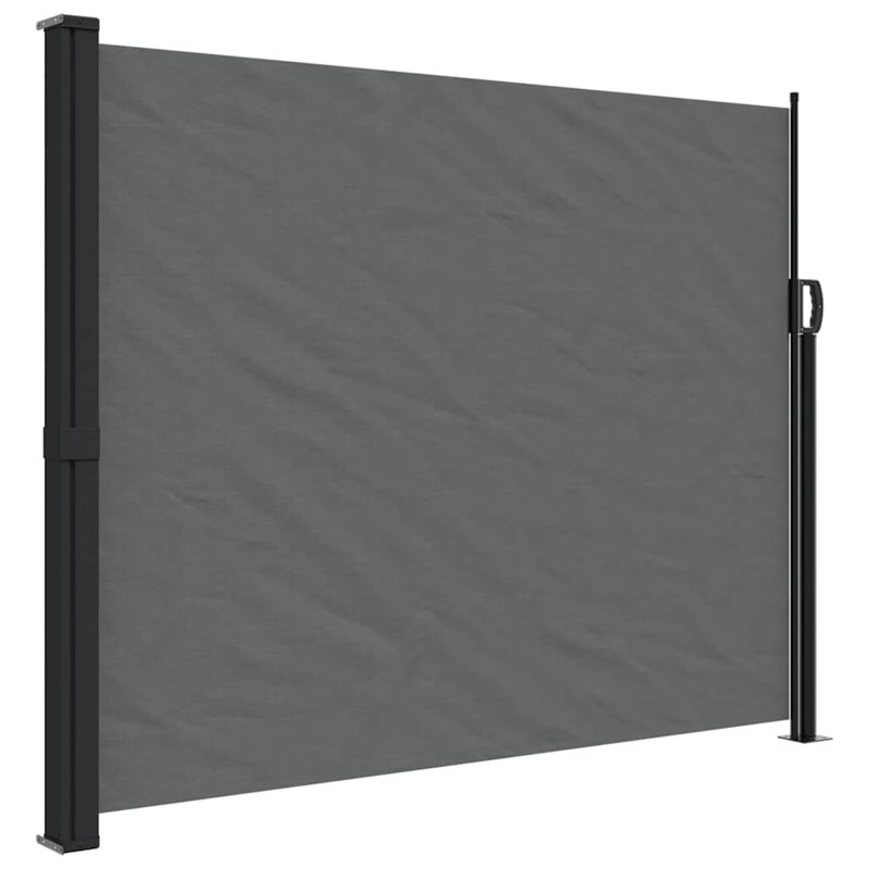 Retractable Side Awning, Anthracite, 160cm H x 500cm W