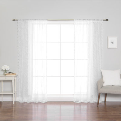 Panneau coulissant transparent avec passe-tringle Shayna