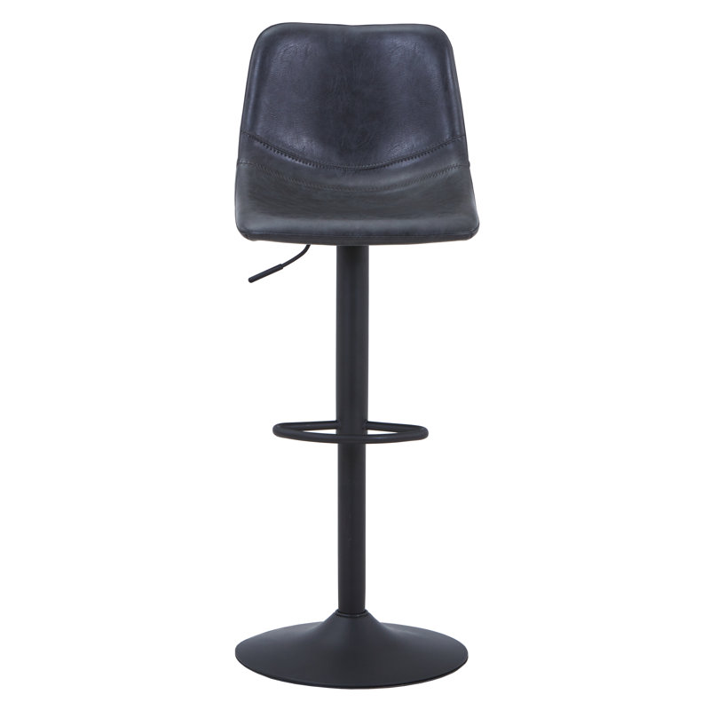 Tabouret de bar pivotant Maximilian, Noir, Simple