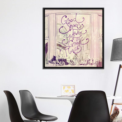 'Good Shoes' Graphic Print on Wrapped Canvas