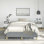 Cadre de lit Maritha, cadre de lit plateforme en tissu, sans matelas