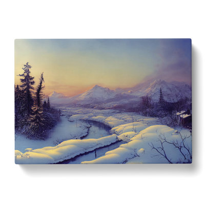 Winter Sunrise Mountain s Vol.4 - Wrapped Canvas
