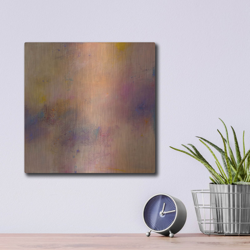 Brayden Studio® «Sans titre abstrait n ° 7» par Ed Handelman, art mural en métal, H 12 po x l 12 po
