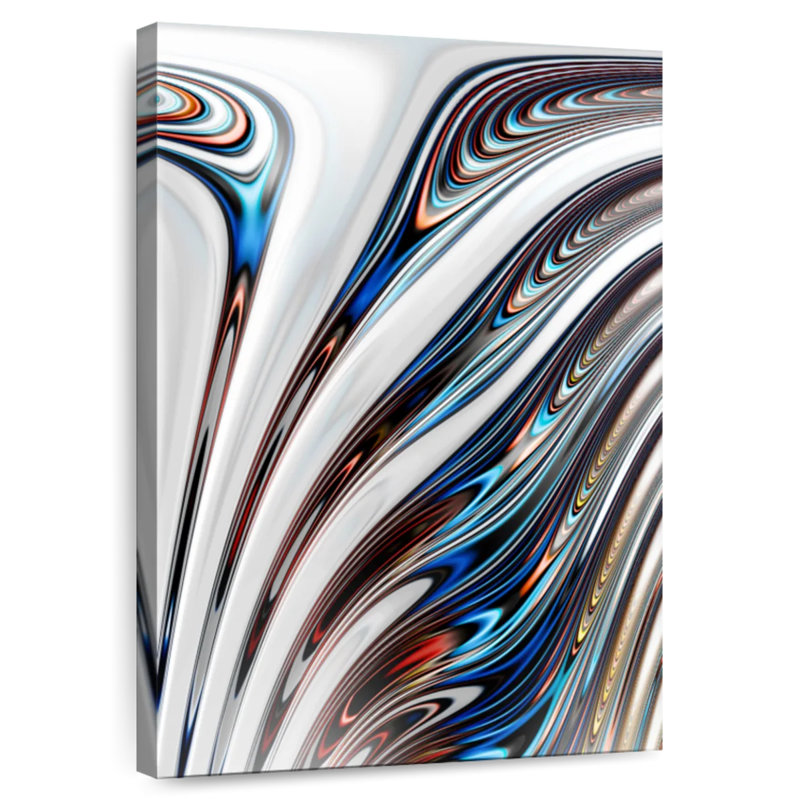 Avery Liquid Chrome Abstract, 45" H x 30" W