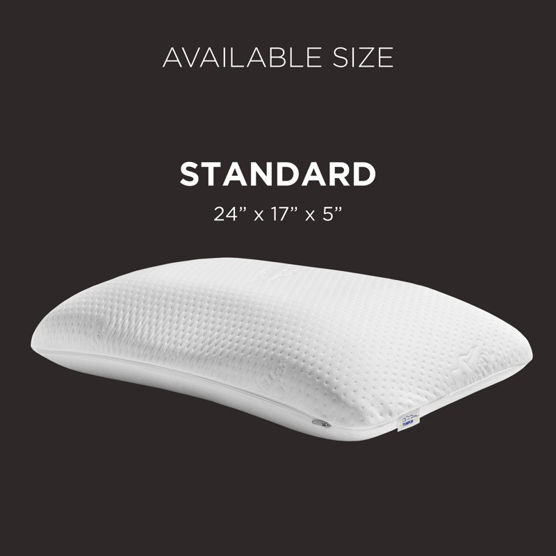 Tempur-Symphony Foam Plush Support Pillow, 2 Pack