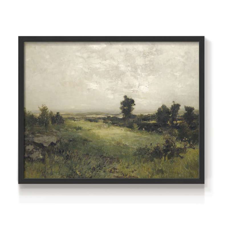 Paysages rétro-DCXLV III - impression encadrée - réaménageable, H 16 po x l 20 po, Noir