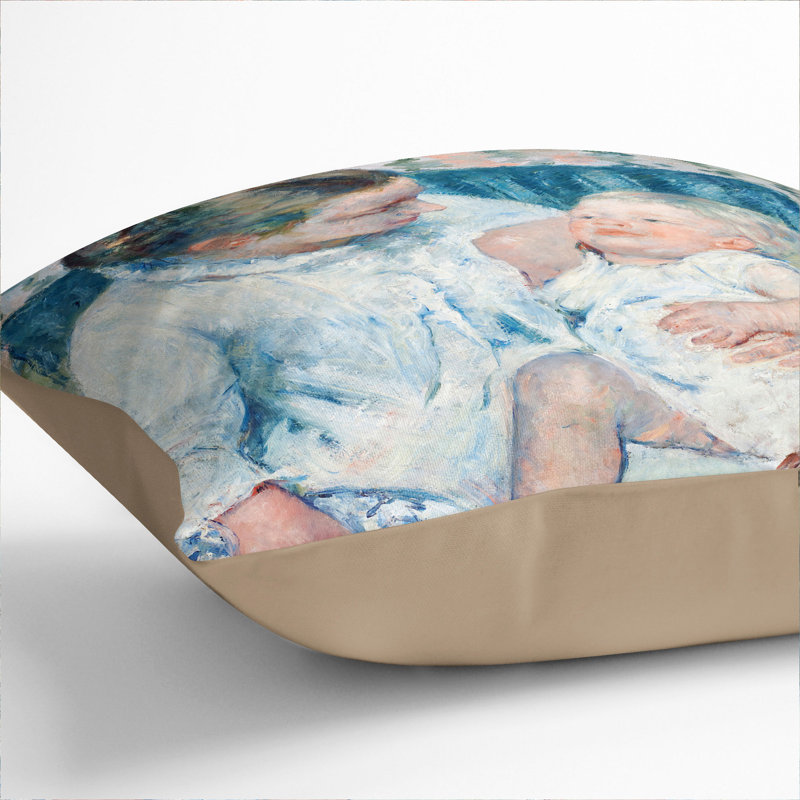 Mother And Child Vol.2 Square Throw Cushion, Stone, 40cm H x 40cm W x 15cm D