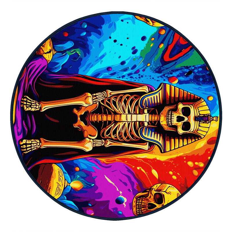 Lush Neon Rug, Round 4'