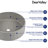 DeerValley 17" x 6" Bathroom Vessel Sink, Concrete Light Gray Vessel Sink, Round Above Counter Bathroom Sink