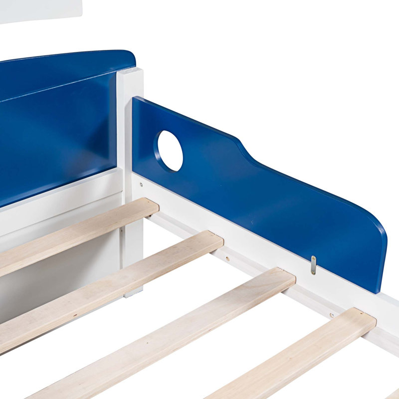 Teddy Wood Boat-Shaped Bed