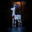 Iridescent Standing Reindeer With 70 White LEDs
