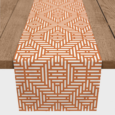 Bromell Rectangle Geometric Polyester Table Runner