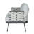 Mariano Steel Loveseat And Table-408218076-408218078