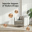 Fauteuil tendance avec coussin amovible et pieds en bois massif couleur avoine, 33,63 po Largeur du produit Base beige confortable et rembourrage en mousse