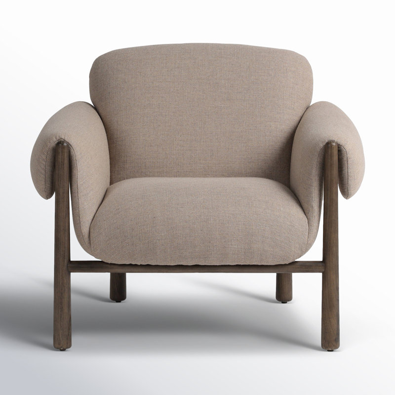 Olia Armchair, Alcala Taupe Polyester Blend