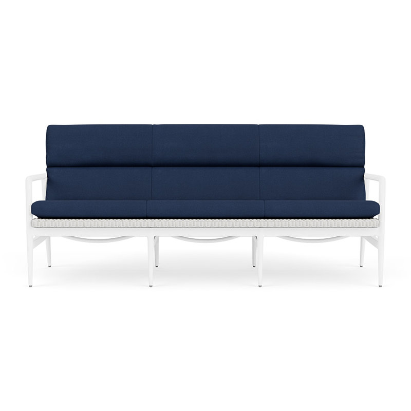 Cascade Outdoor 3 - Seat Patio Sofa, Sandberg Navy, Matte White