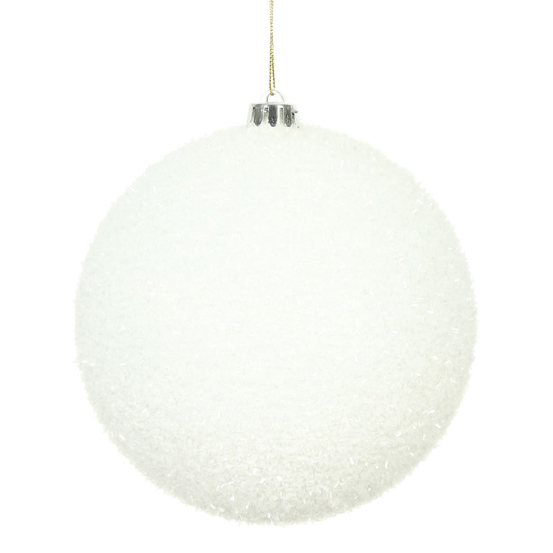 Ornement boule Tinsel, Blanc