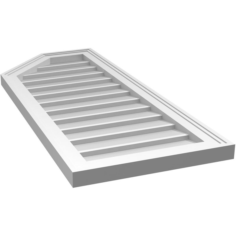 Évent en demi-octogone supérieur à montage en surface Signature, H 1,5 po x L 16 po x l 38 po