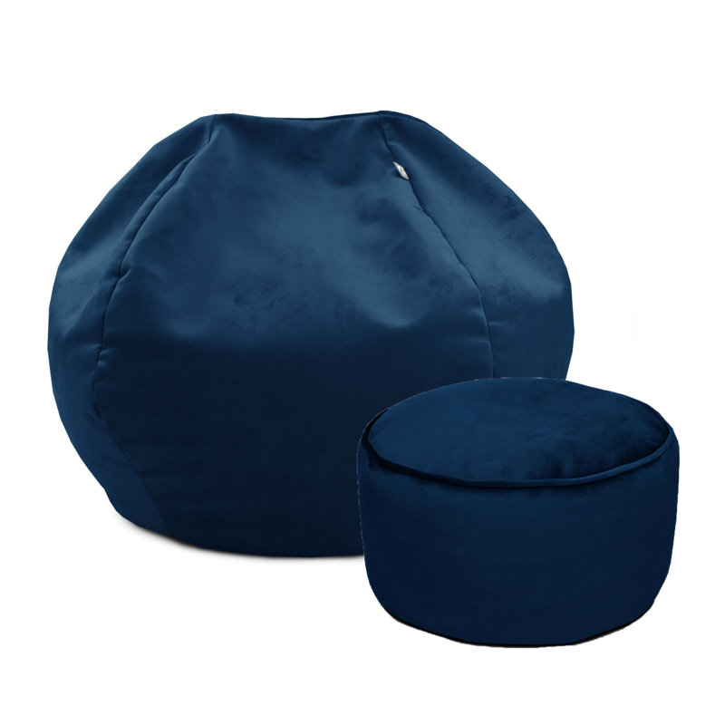 rucomfy Beanbags Plush Velvet Kids Slouchbag Bean Bag Chair - Machine Washable Luxury Soft Classic Childrens Playroom Beanbag Seat - Beanbag with Filling - 60 x 80cm