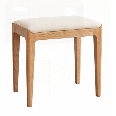 Solid Red Oak Vanity Stool