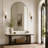 Helga Metal Frame Arched Floor Mirror