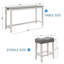 Ensemble de table de bar 4 pièces avec prise de courant, ensemble de table de bar et chaises-1465559226
